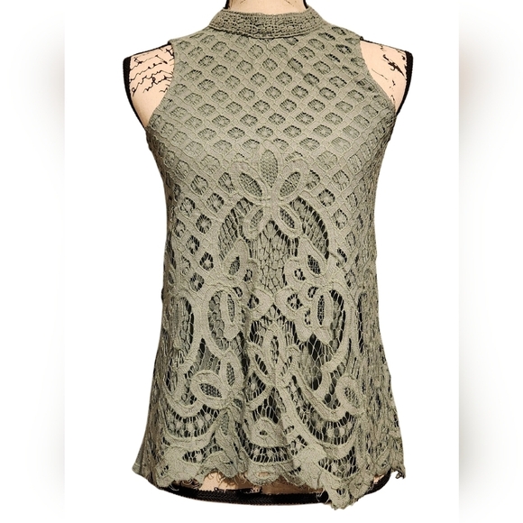 Rewind Tops - Rewind Sleeveless Lace Blouse